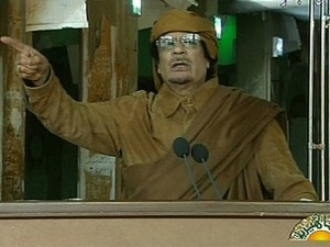 Declaraciones de Gadafi desde Libia